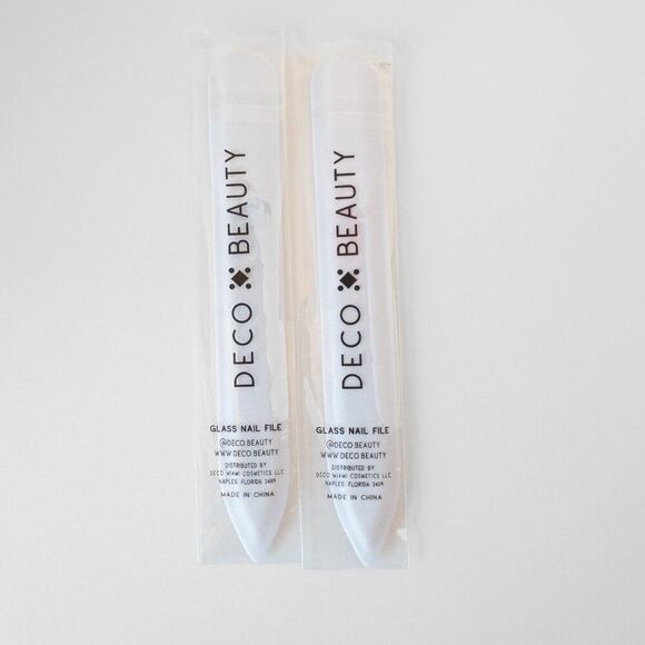 Deco Beauty Glass Nail File Duo New in Original Packaging Blue and Pink - Picture 2 of 2